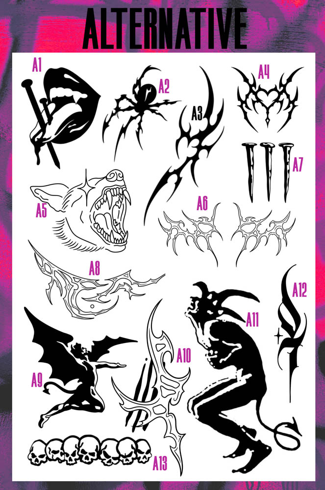 alternative style tattoo flash