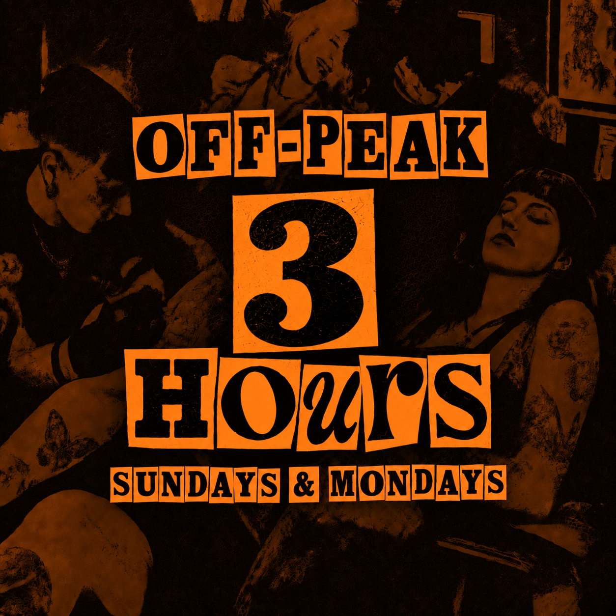 3 Hour Happy Hour Reservation - Sundays & Mondays ONLY